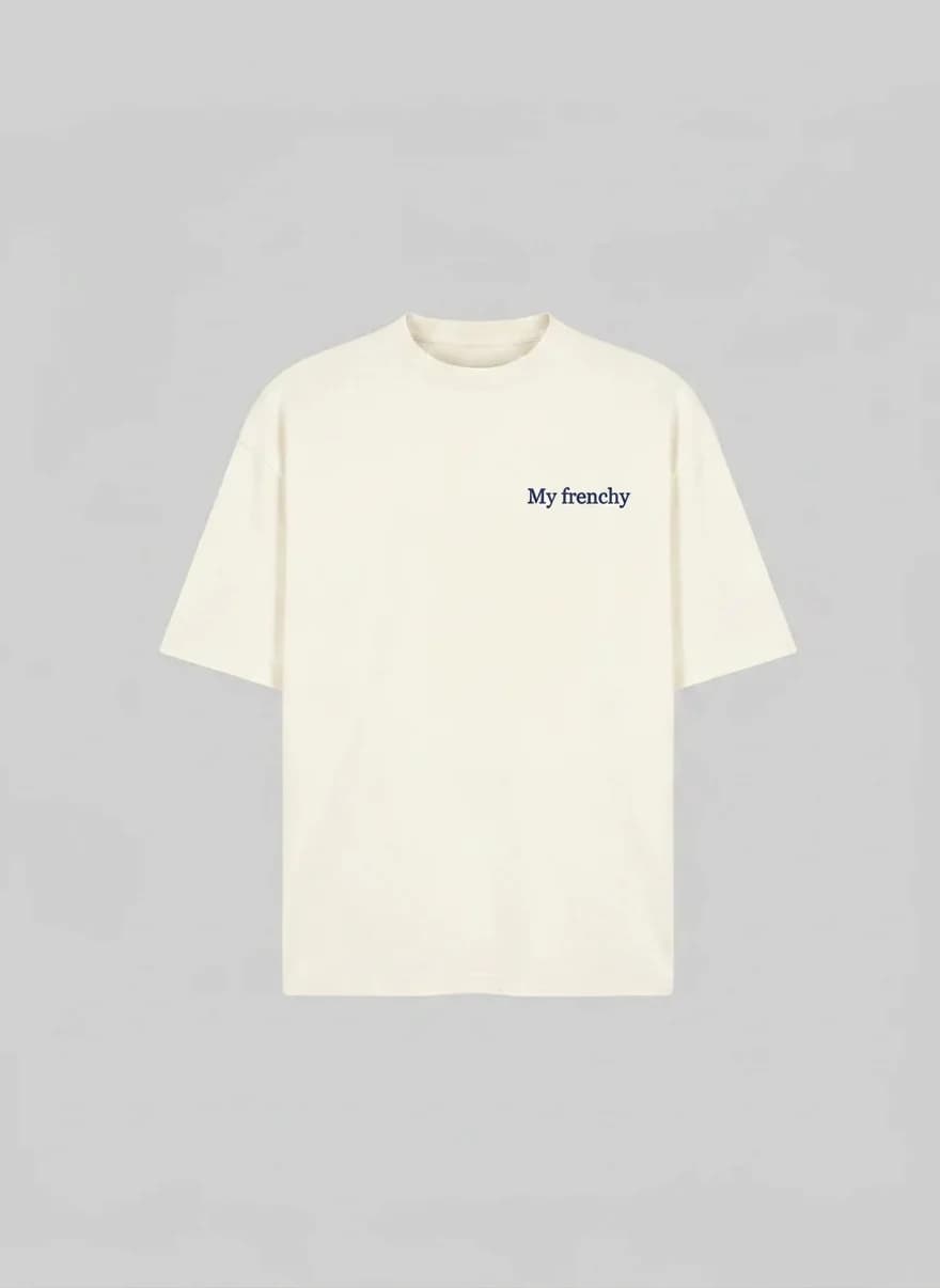 Animation broderie en direct : t-shirt brodé My frenchy