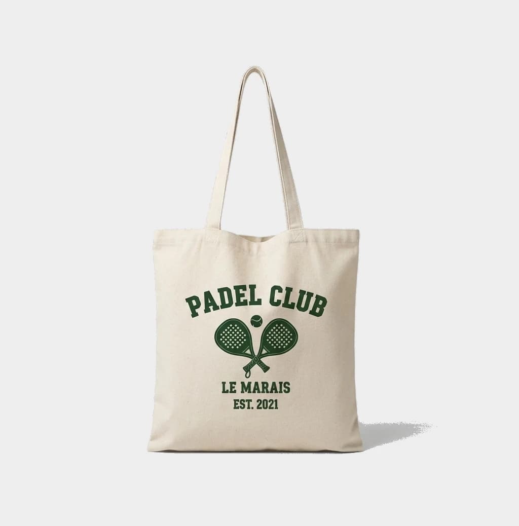 Impression personnalisée sur tote bag : Padel Club Le Marais