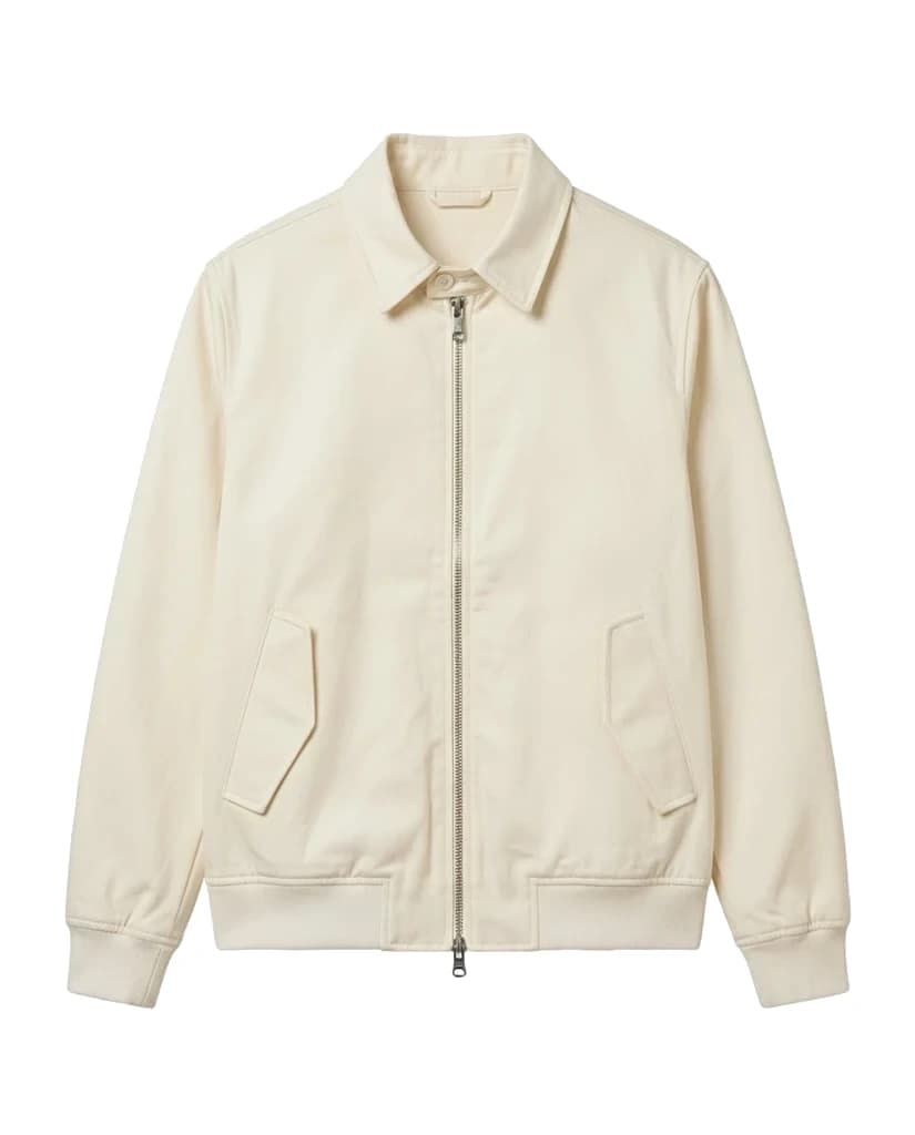 Broderie et impression : blouson à personnaliser, silhouette écru