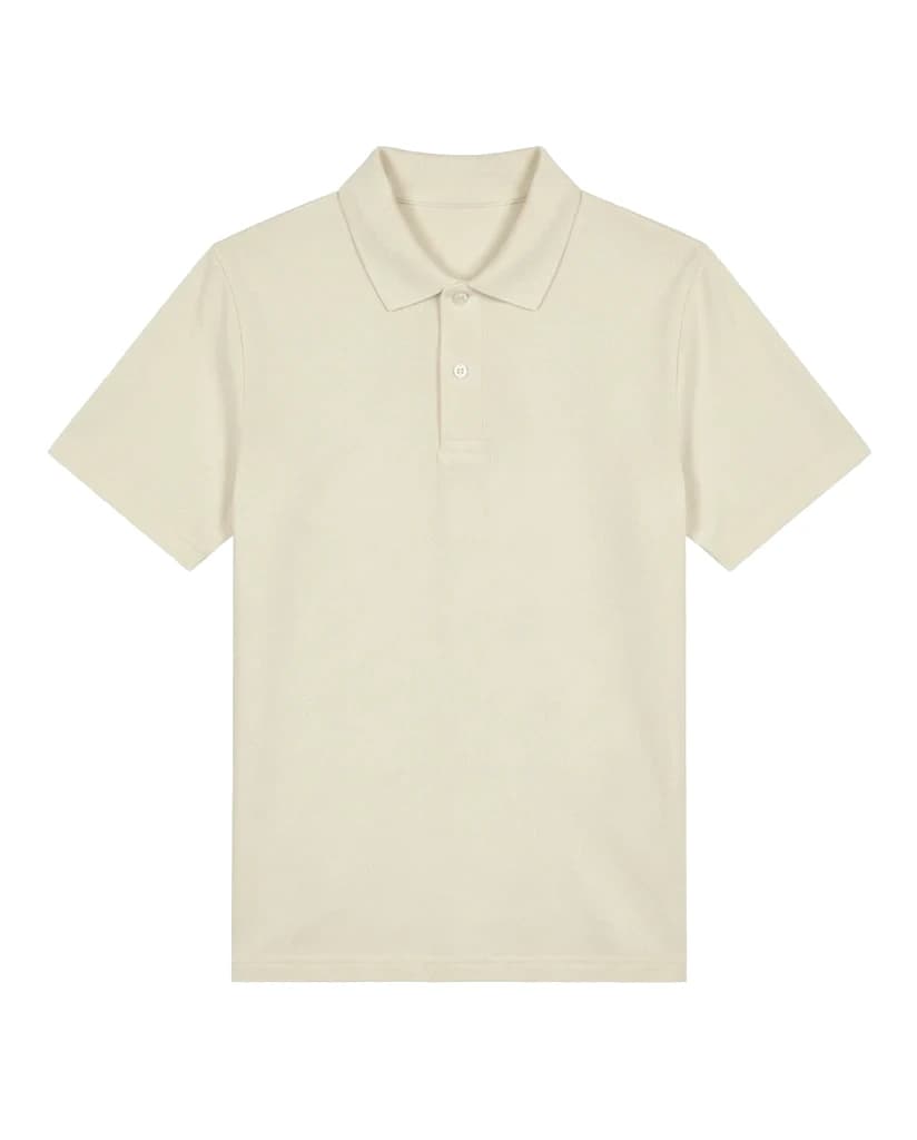 Broderie et impression : polo à personnaliser, silhouette écru