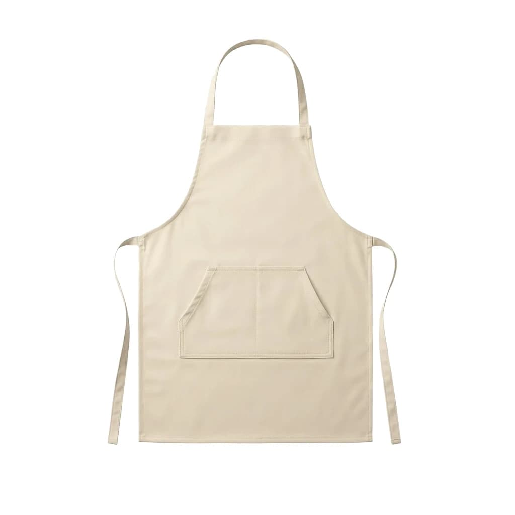 Broderie et impression : tablier à personnaliser, silhouette écru
