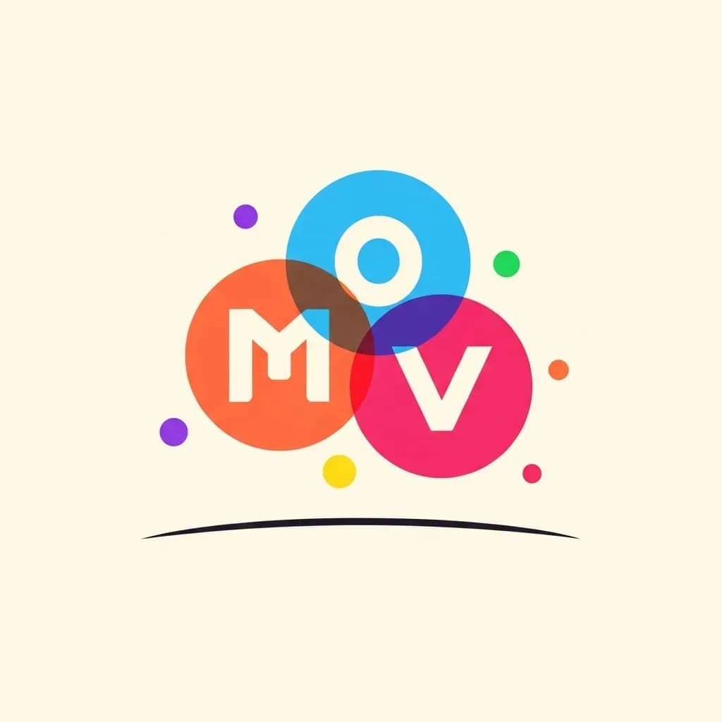Logo pour broderie : logo MOV à plus de quinze nuances, trop de couleurs pour la broderie