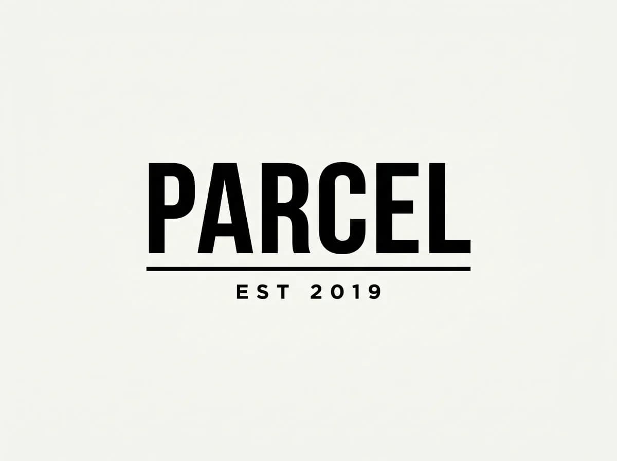 Logo pour broderie : le même logo Parcel revectorisé, contours nets