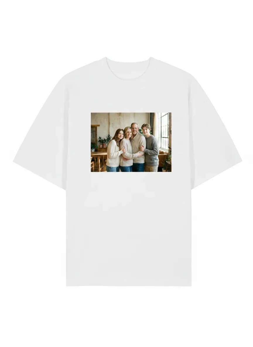 Logo pour broderie : la même photo imprimée en DTF sur un t-shirt