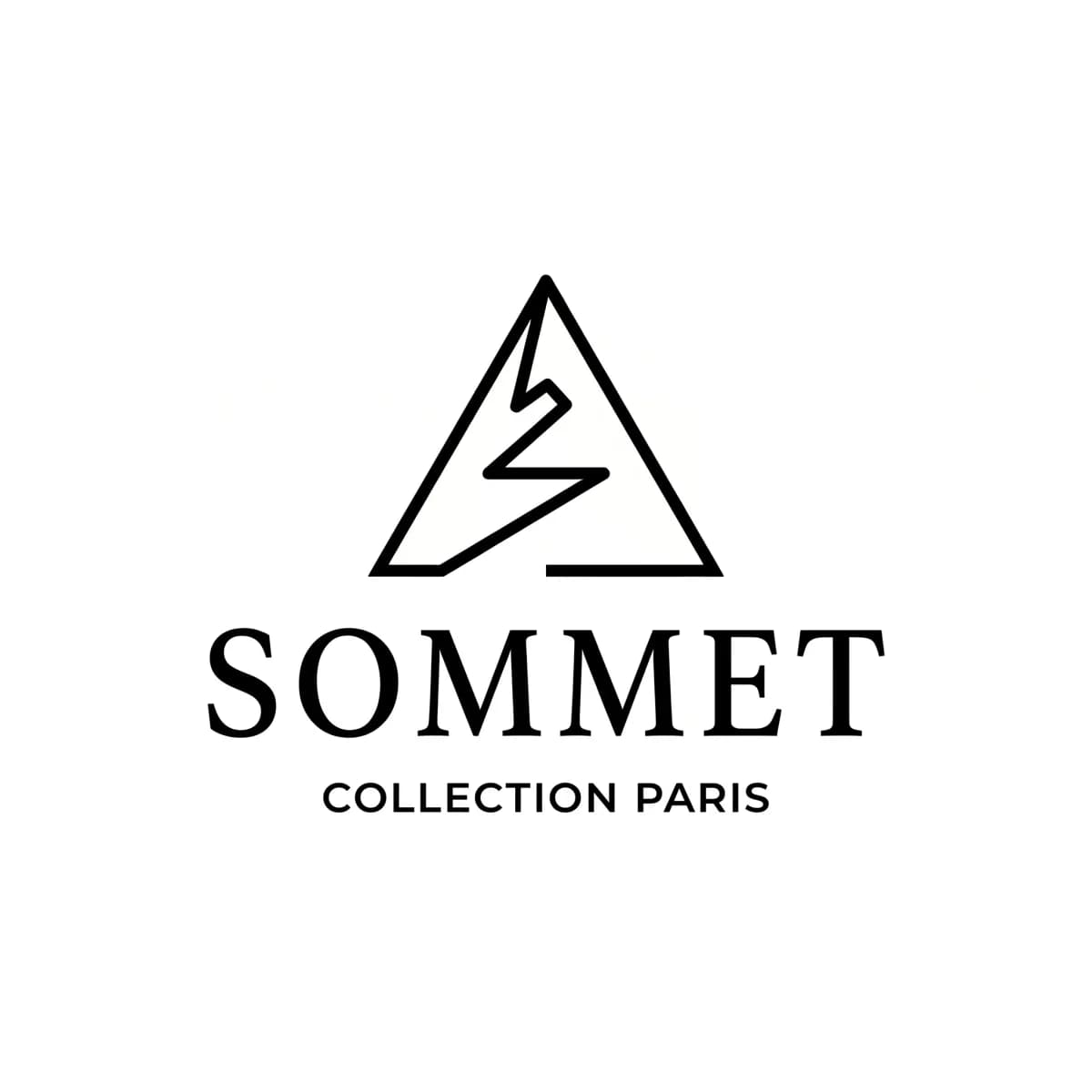 Logo pour broderie : pictogramme de montagne Sommet, brodable