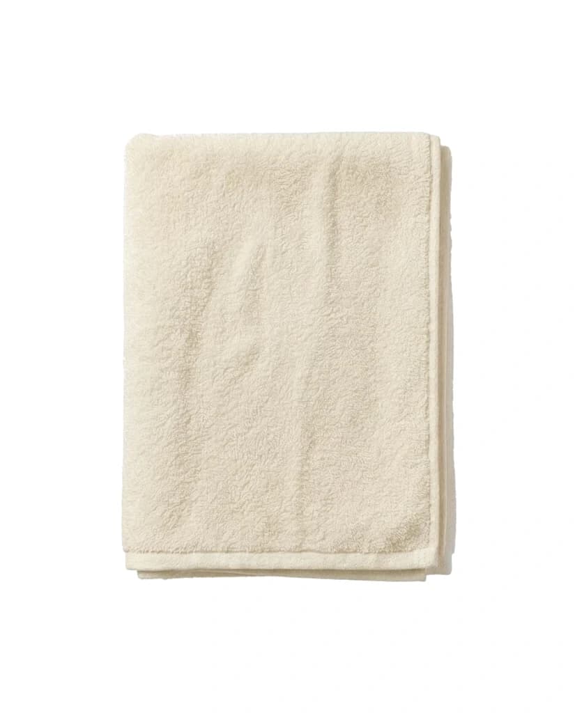 Serviette de bain à personnaliser, silhouette écru
