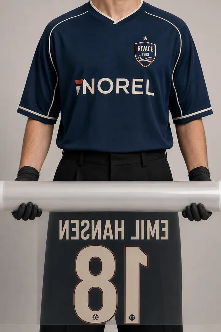 Broderie ou flocage : maillot de football et transfert DTF du nom et du numéro